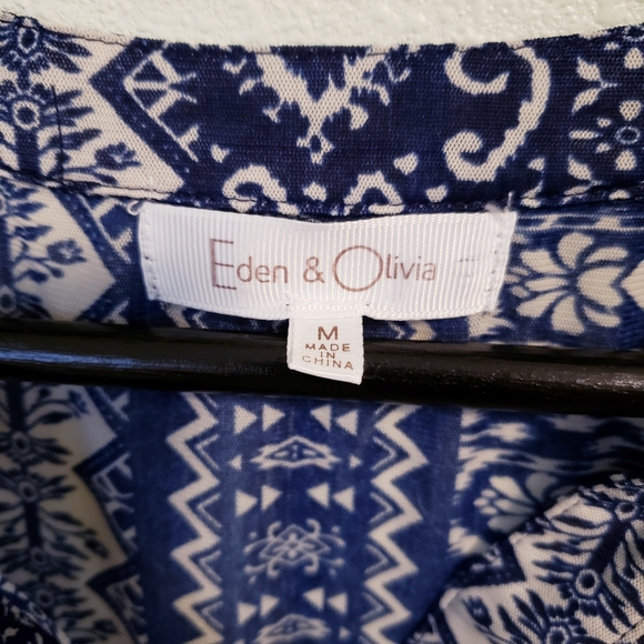 Anthropology M semi sheer print blouse - Picture 6 of 9